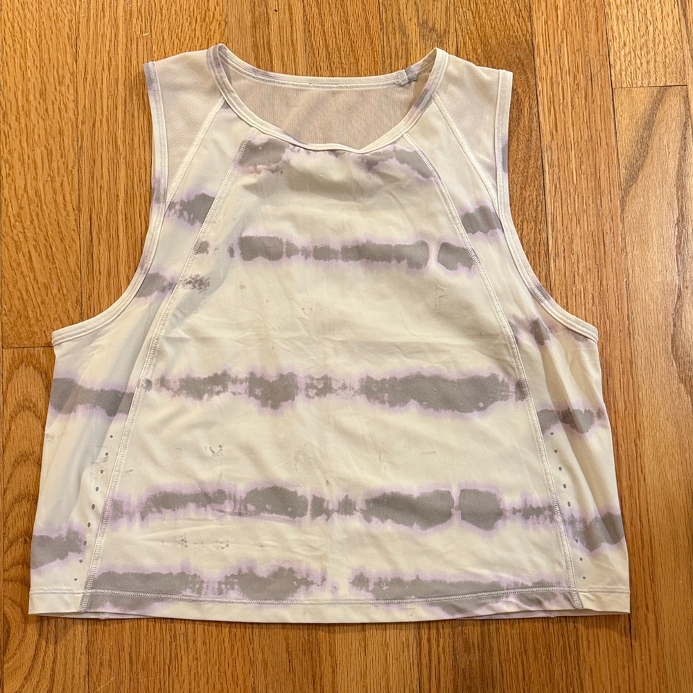 Lululemon Sculpt Cropped Tie-Dye Top